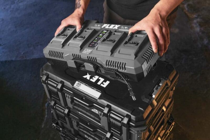 Best New Tools: Cordless Tools
Flex 4-Port Simultaneous Rapid Charger