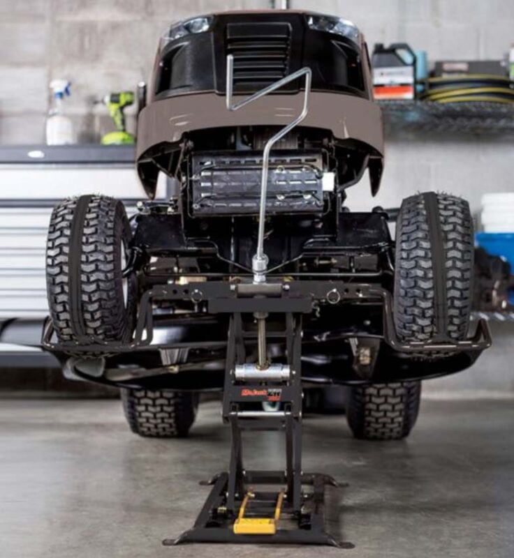 mojack zr riding mower lift